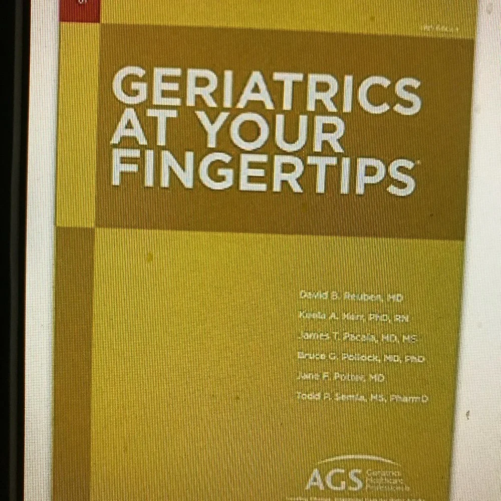 Back to School. Geriatrics at Your Fingertips 2016